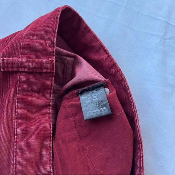 Isabel Marant Etoile Ivo Skinny Zipper Cords Corduroy Pants 9917 - Picture 7 of 11